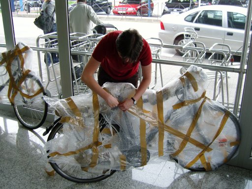 wrapped bicycle